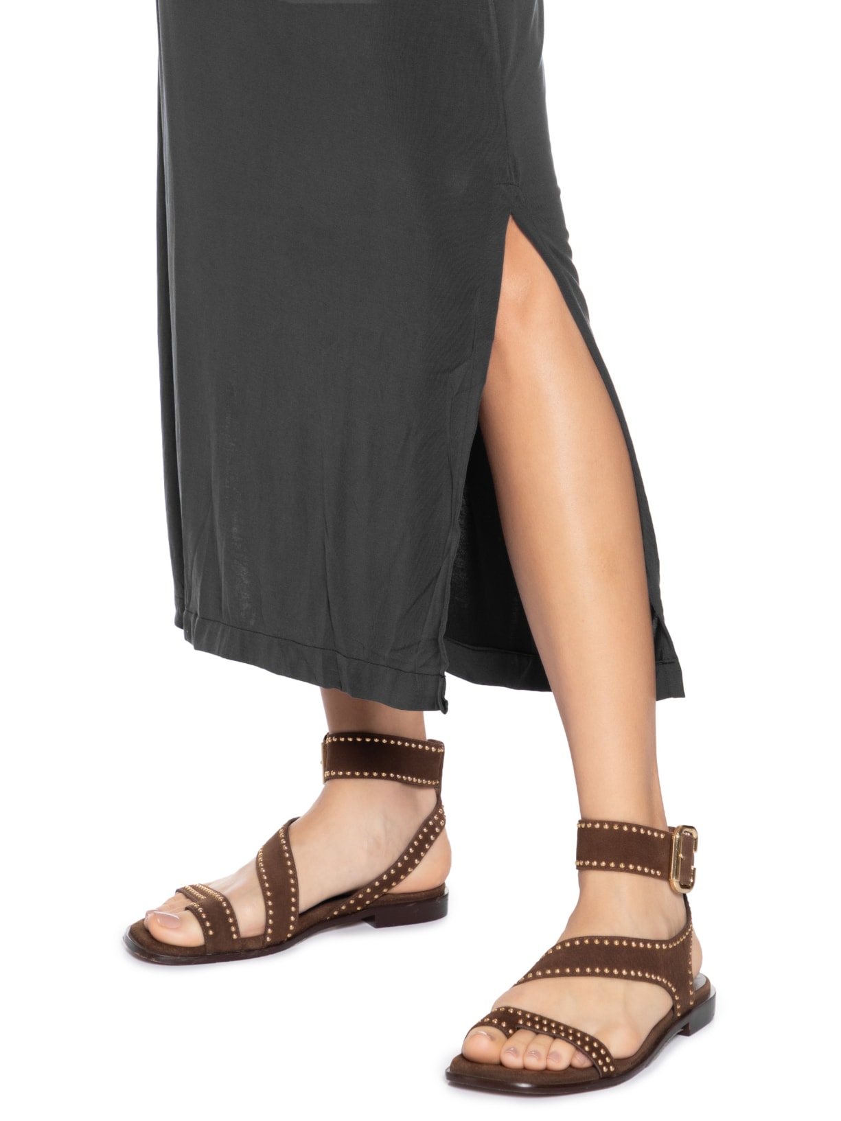 Vestido Ombro Só Metal Preto Maria Filó