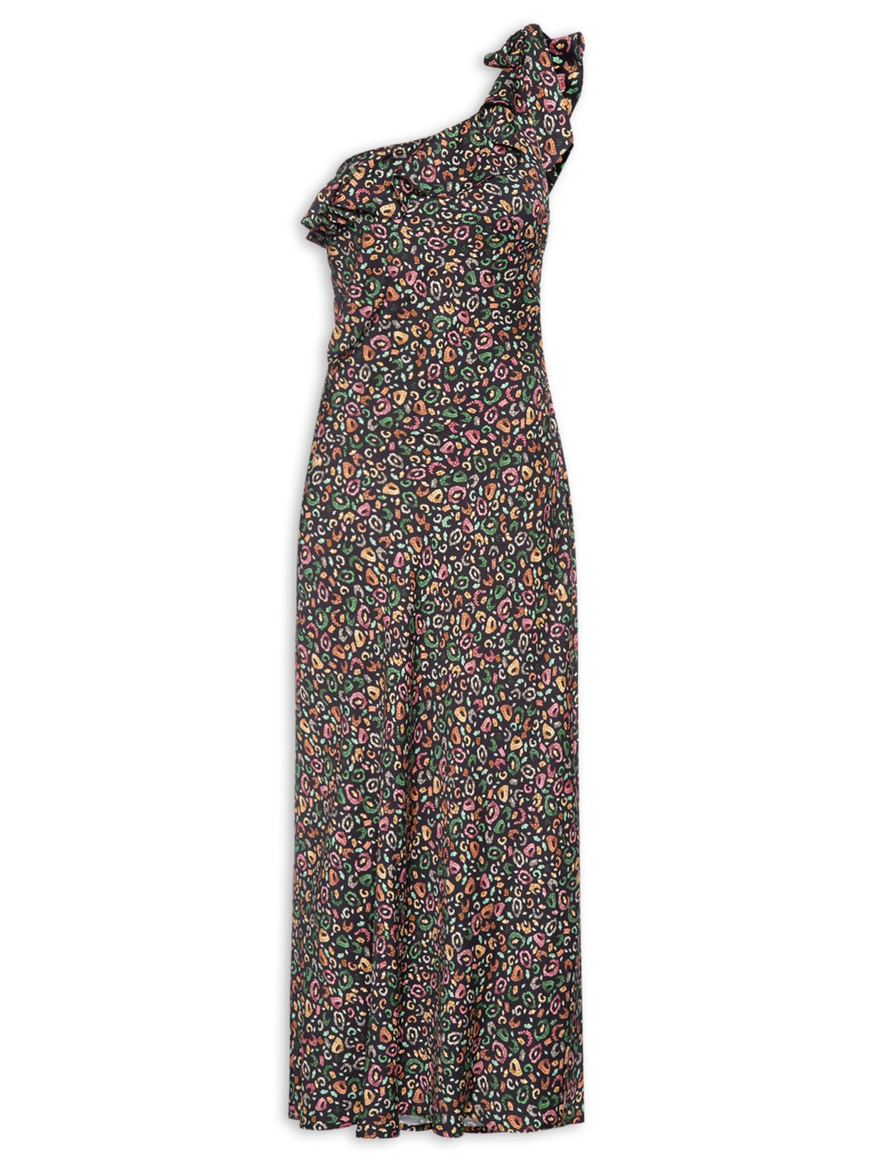 Vestido Ombro Só Onça Borogodó - Preto