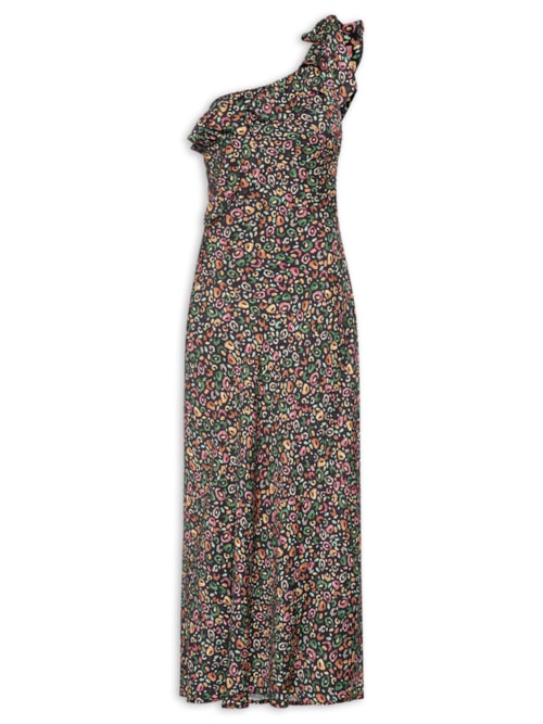 Vestido Ombro Só Onça Borogodó - Preto