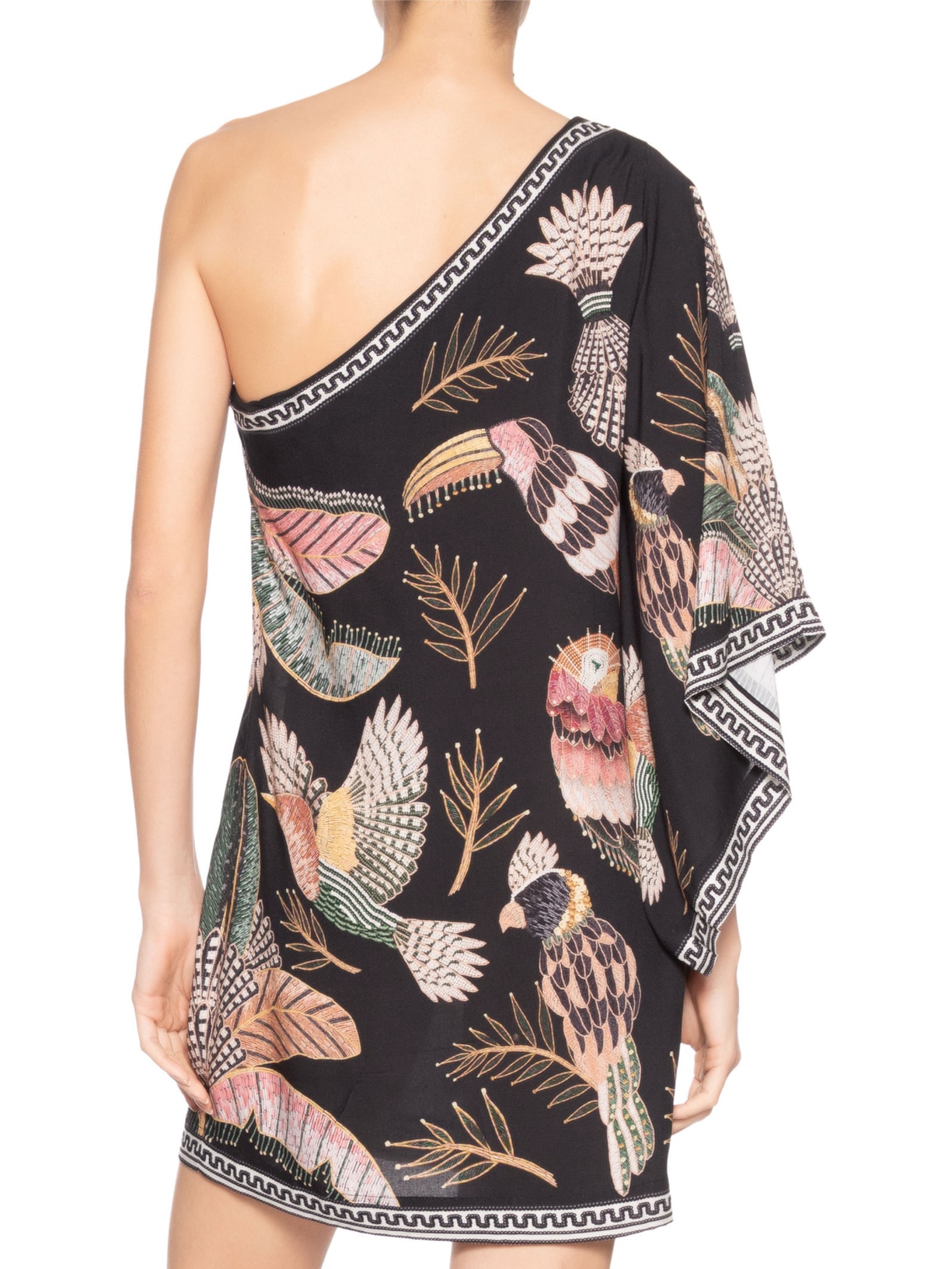 Vestido Ombro Só Recanto Dos Pássaros Preto Farm