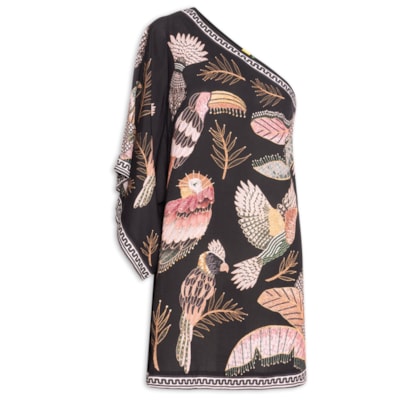 Vestido Ombro Só Recanto Dos Pássaros - Preto