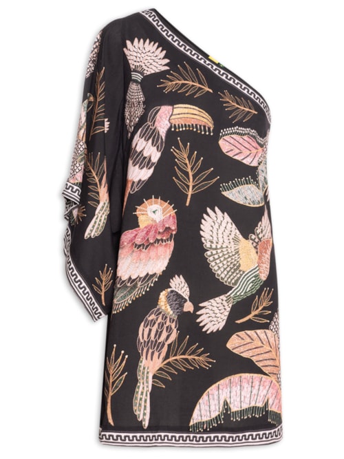 Vestido Ombro Só Recanto Dos Pássaros - Preto