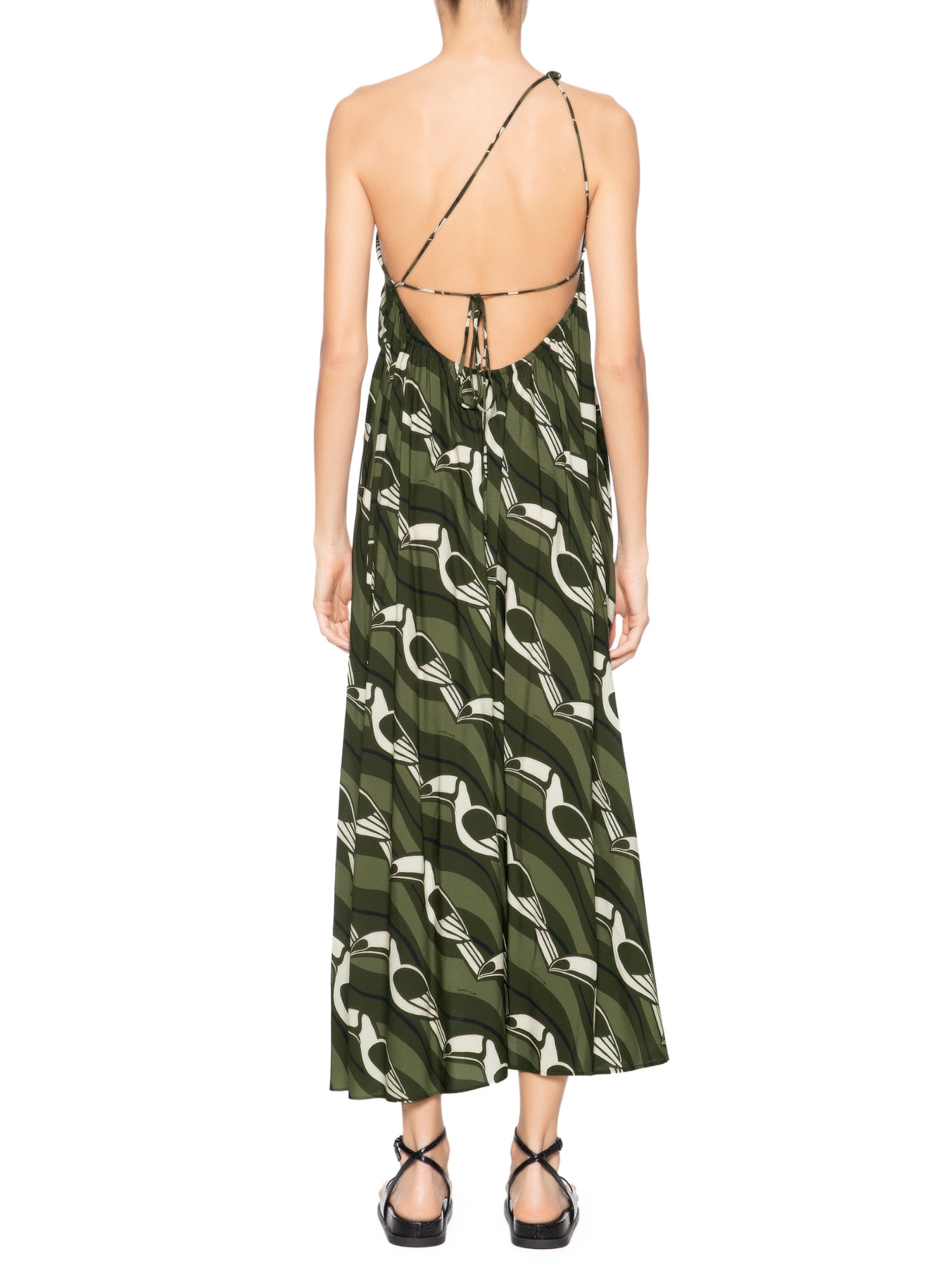 Vestido Ombro Só Tucano Gráfico Verde Farm