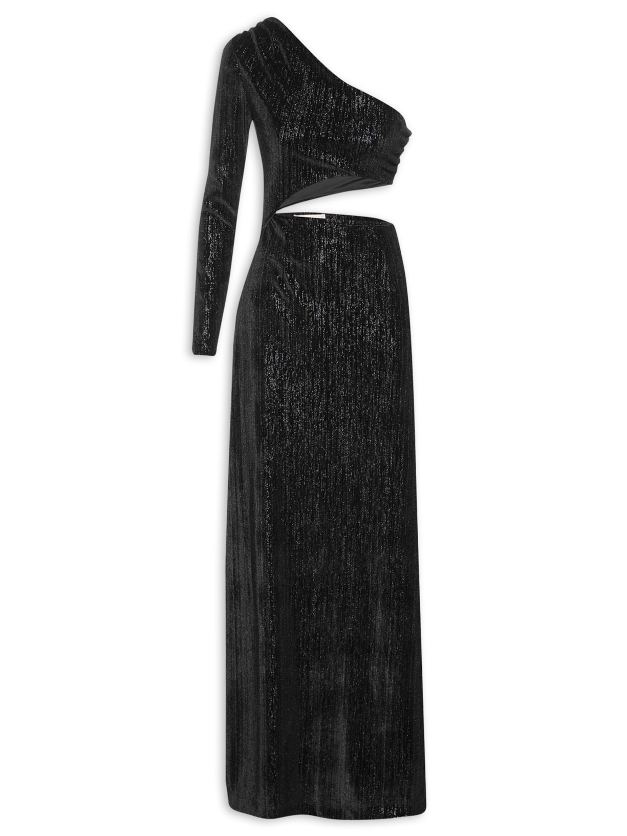 Vestido Ombro Só Veludo - Preto