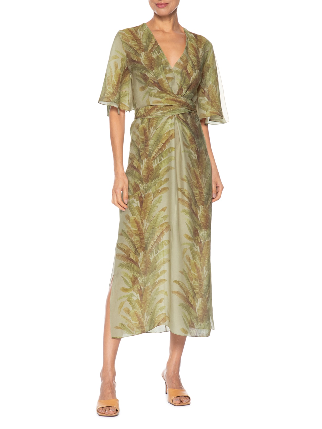 Vestido Ondine Foliar Verde Bo.bô