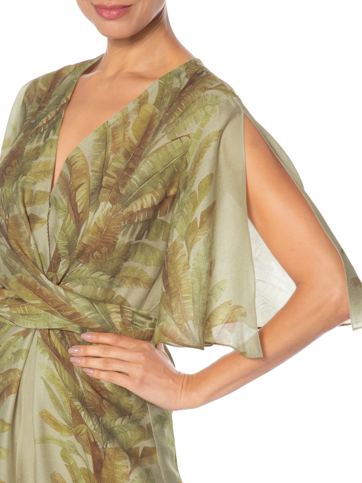 Vestido Ondine Foliar Verde Bo.bô