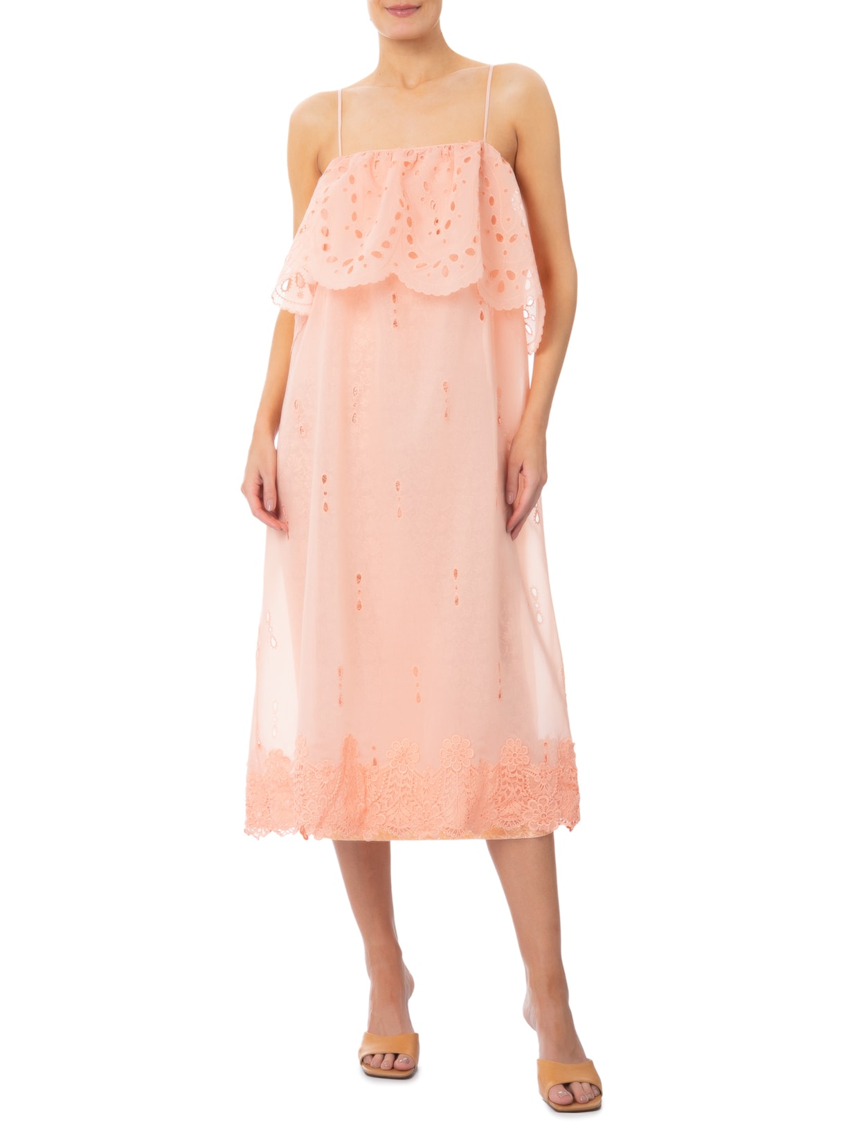 Vestido Organza Mesa Rosa Paula Raia