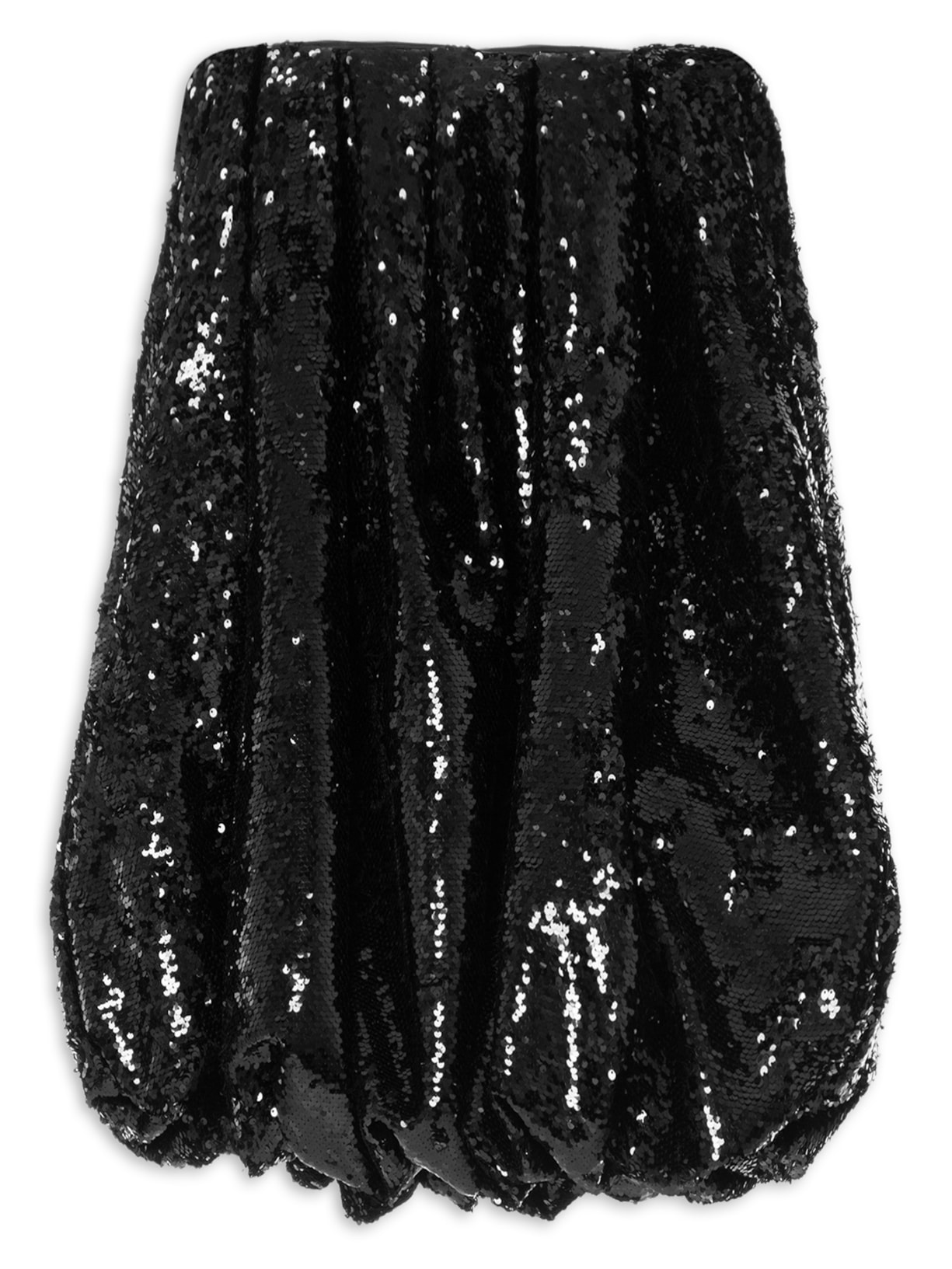 Vestido Paetê Balonê - Preto
