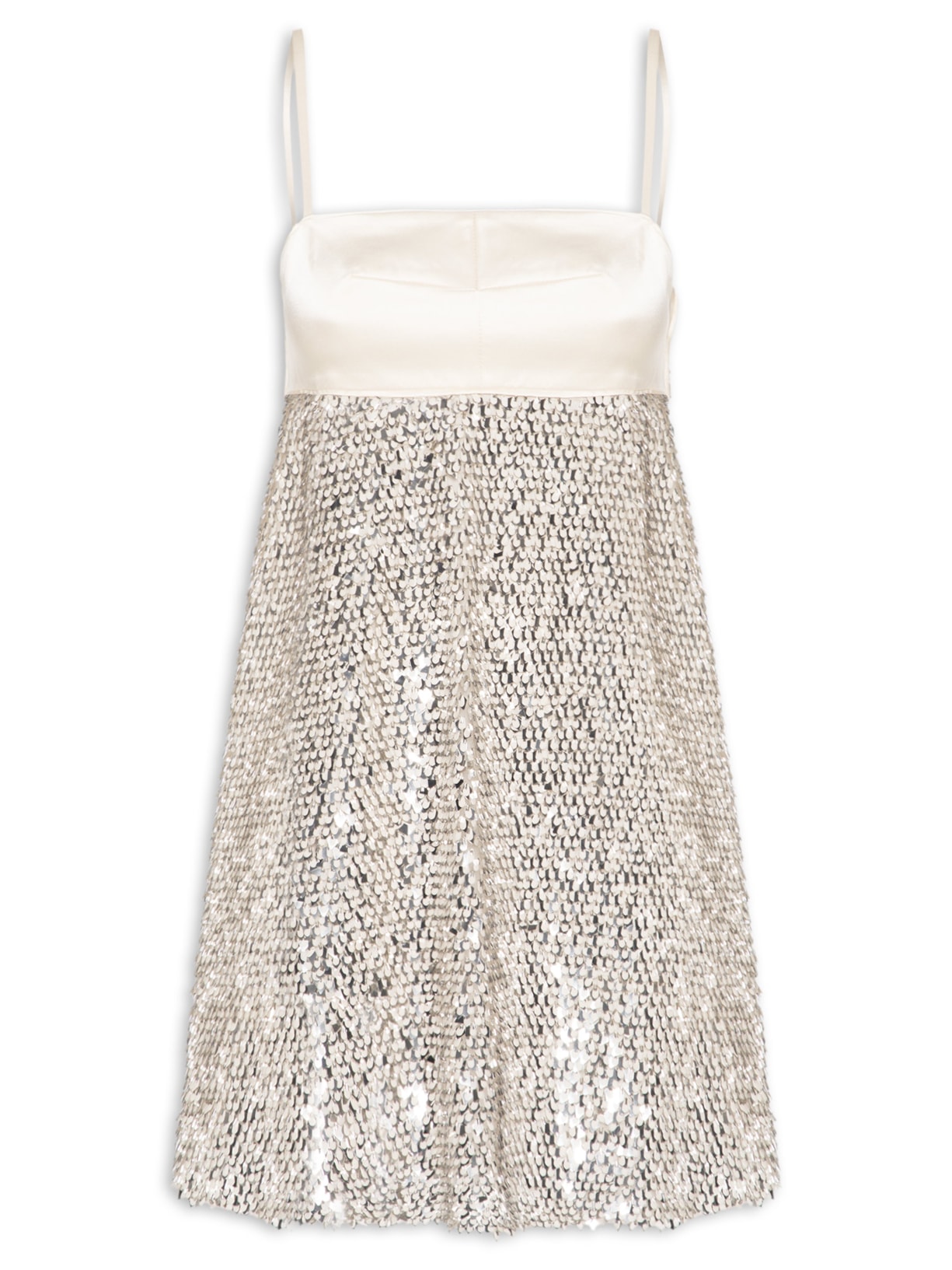 Vestido Paetê Groove Dani Prateado Nk