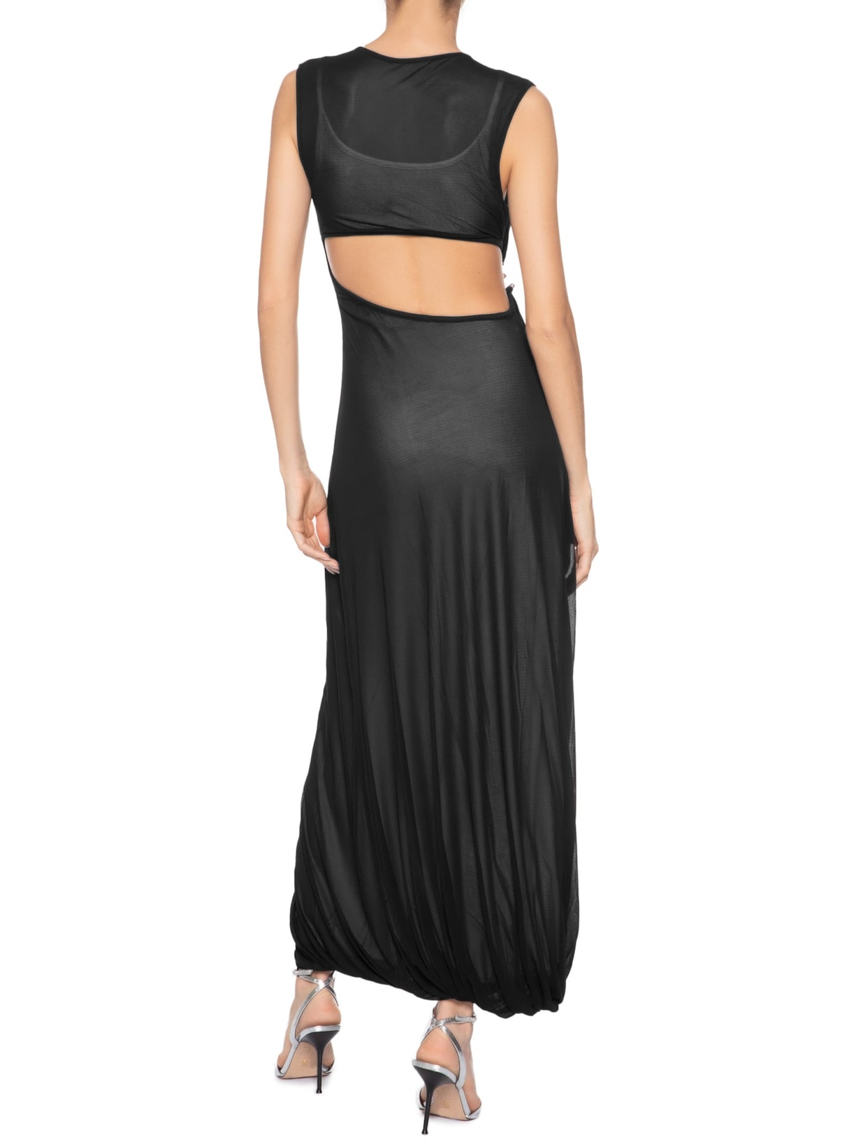 Vestido Paisley Overlay Encased Tank Preto Christopher Esber