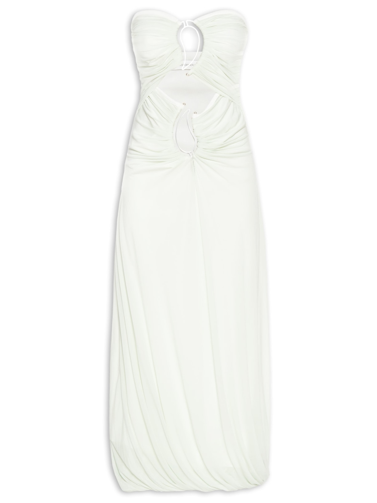 Vestido Paisley Overlay Strapless Verde Christopher Esber
