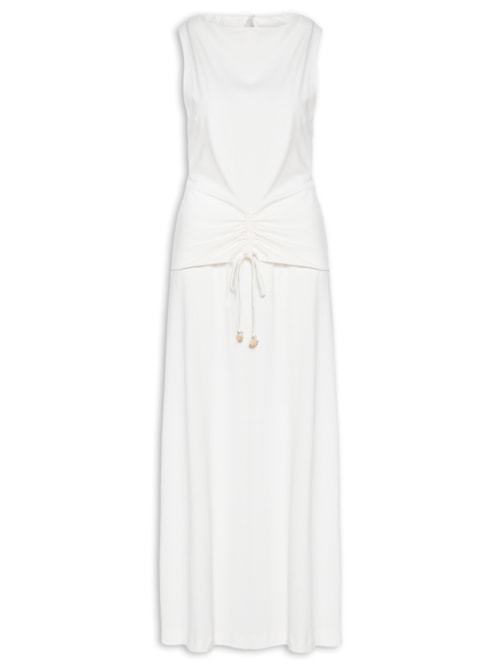 Vestido Pala Franzida - Branco