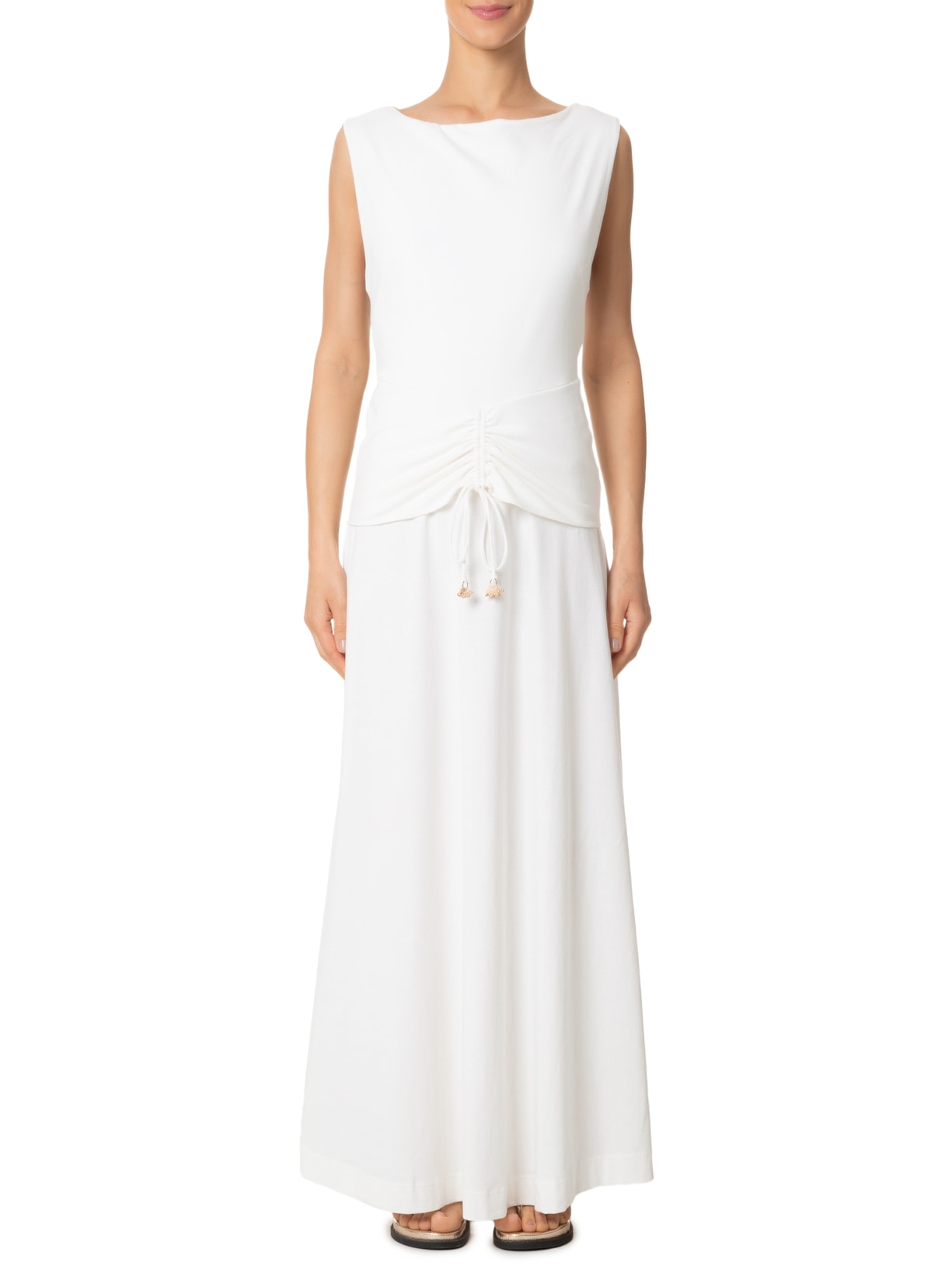 Vestido Pala Franzida Branco Dress To