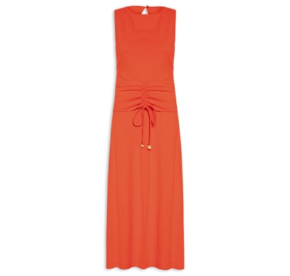 Vestido Pala Franzida - Vermelho