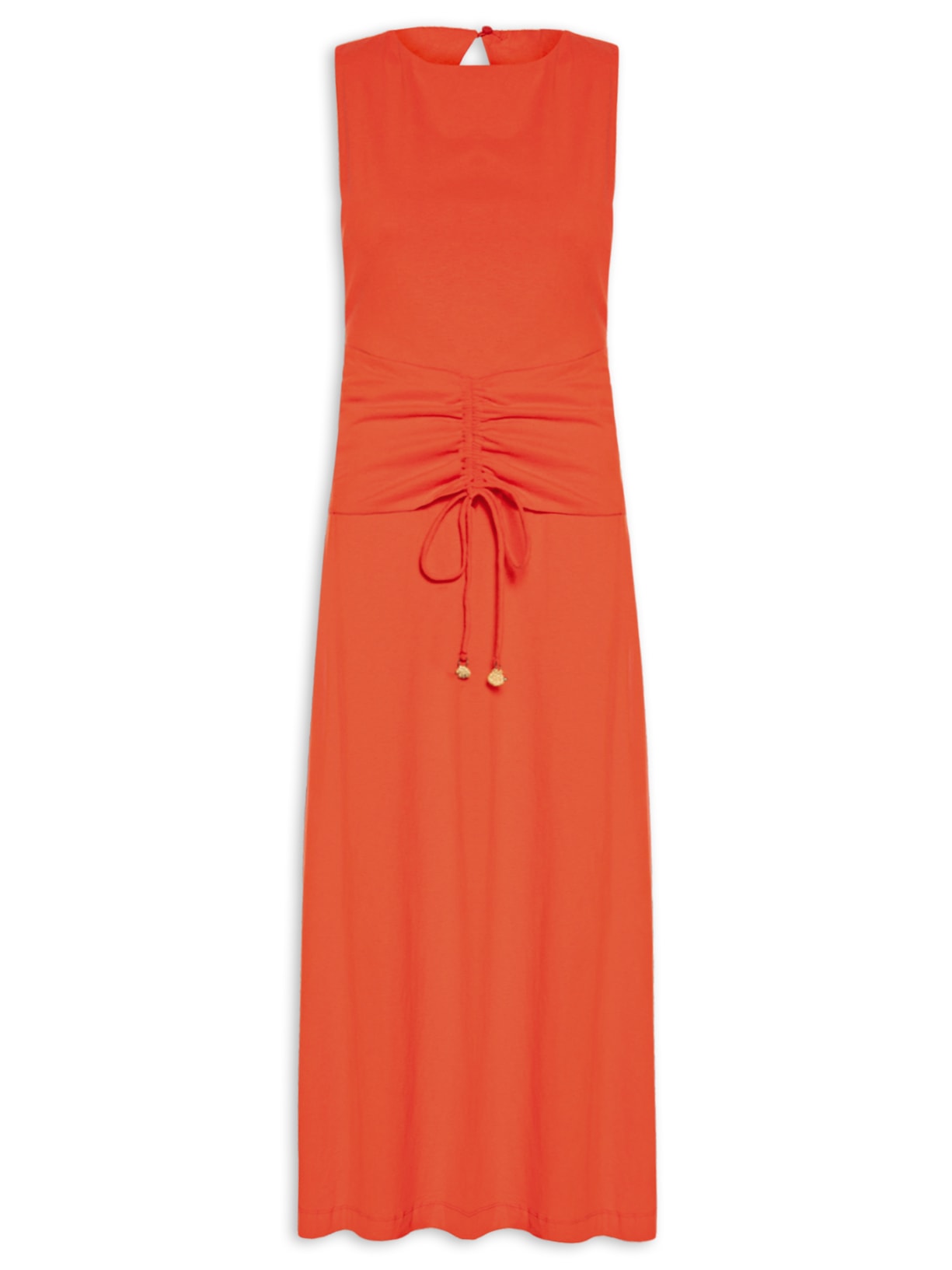 Vestido Pala Franzida - Vermelho