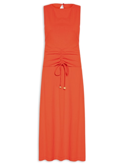 Vestido Pala Franzida - Vermelho