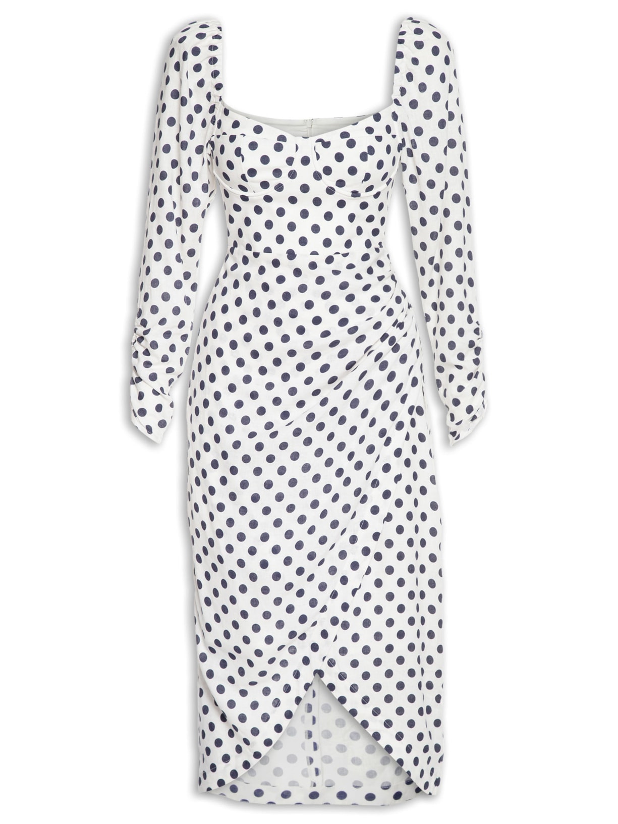 Vestido Paola Estampa Poá Iorane Off White - Main Image