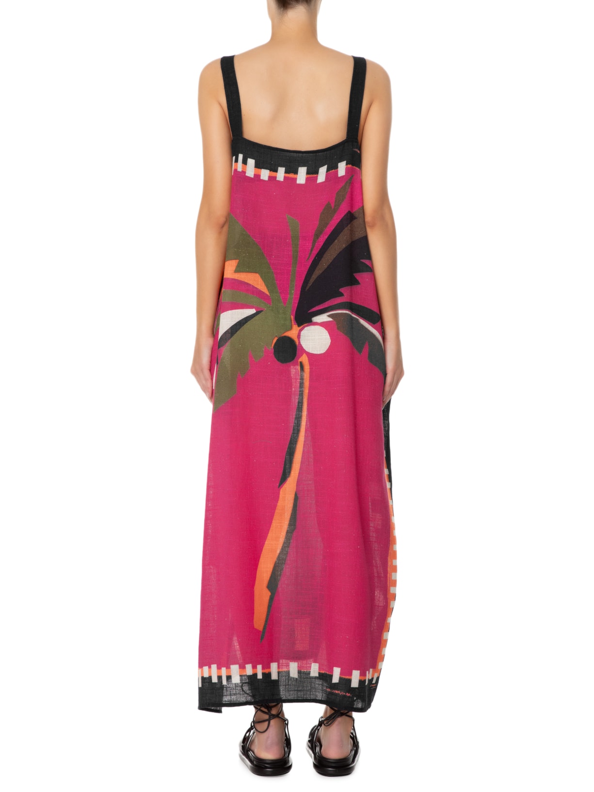 Vestido Pareô Coqueiro Preto Osklen