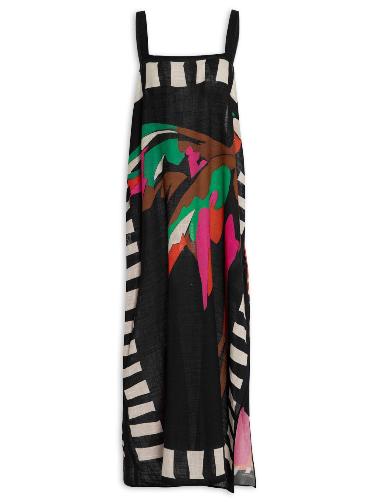 Vestido Pareô Coqueiro Preto Osklen