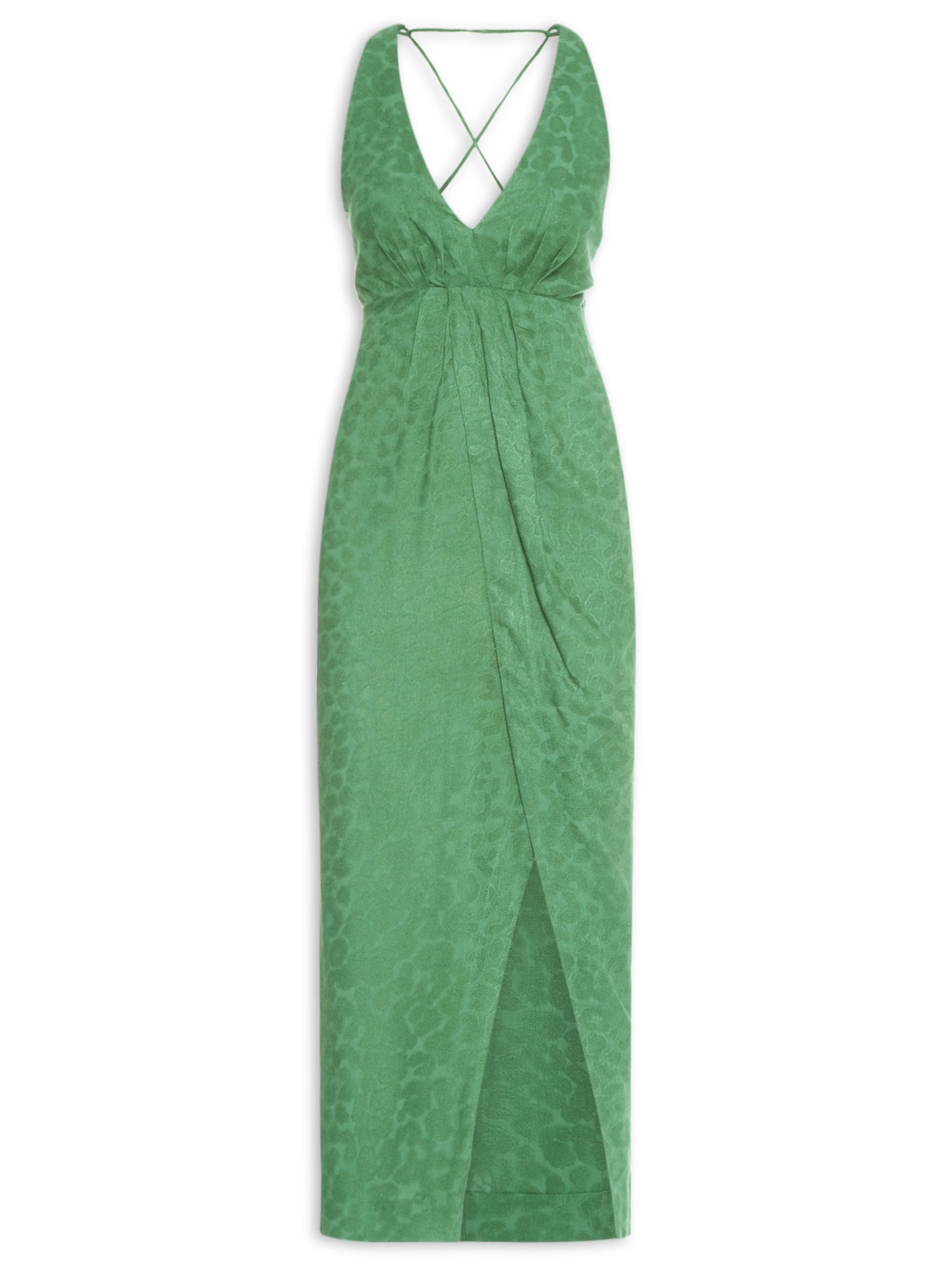 Vestido Pareô Jacquard Onça Cadis - Verde