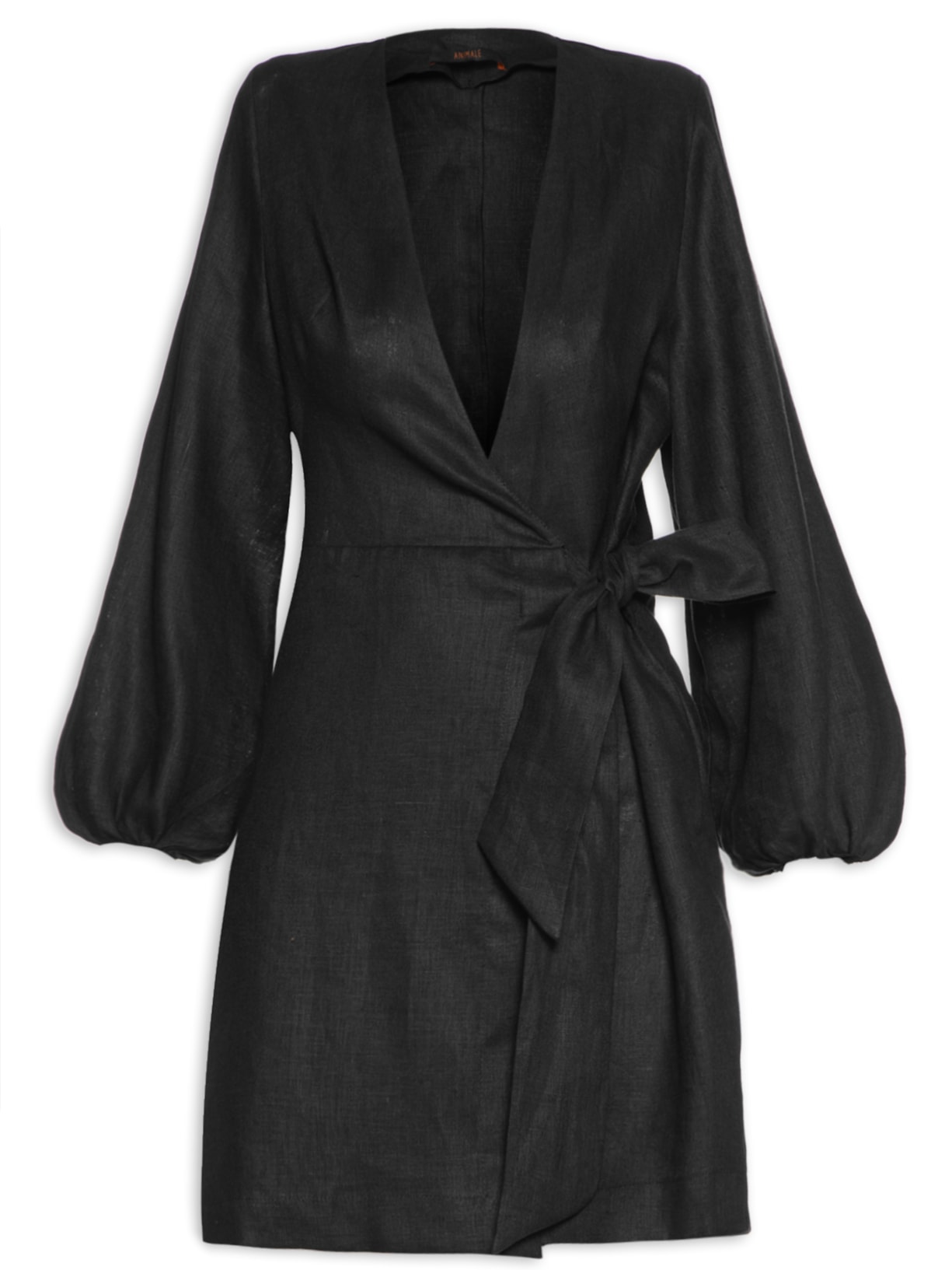 Vestido Pareô Linho - Preto