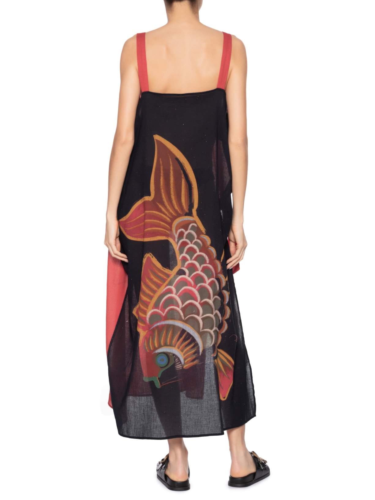 Vestido Pareo Peixe Red Vermelho Osklen