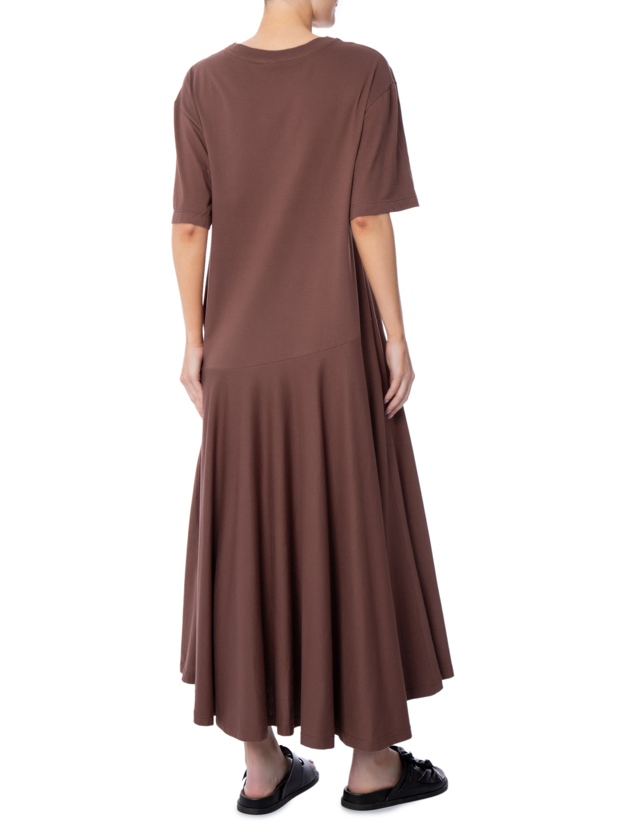 Vestido Pássaros Com Picolé Marrom Farm