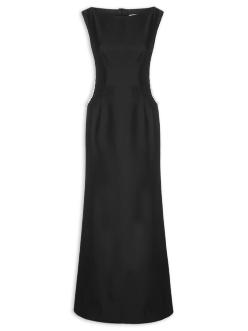 Vestido Pérolas - Preto