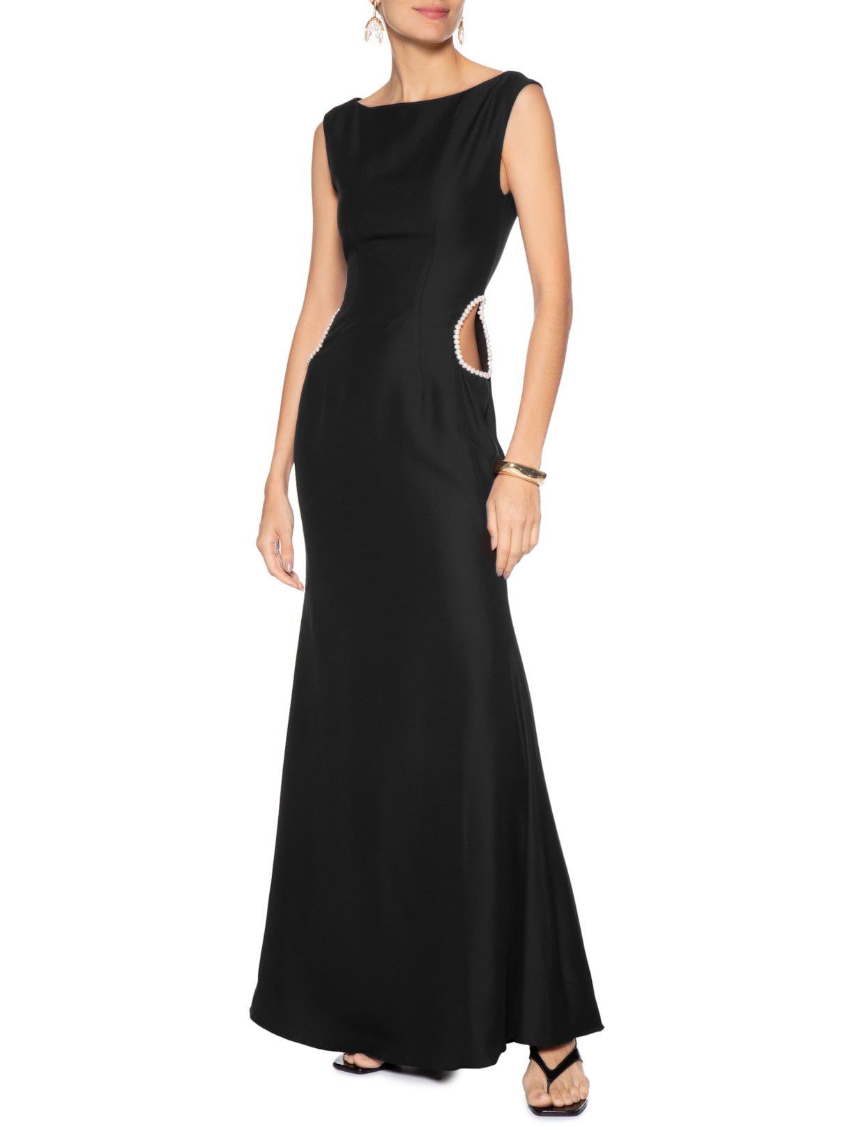 Vestido Pérolas Preto Aluf