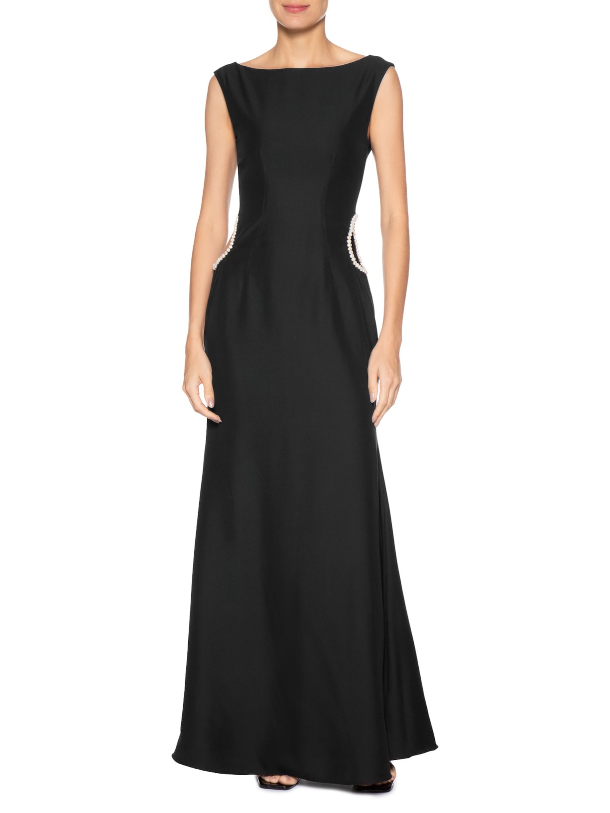 Vestido Pérolas Preto Aluf