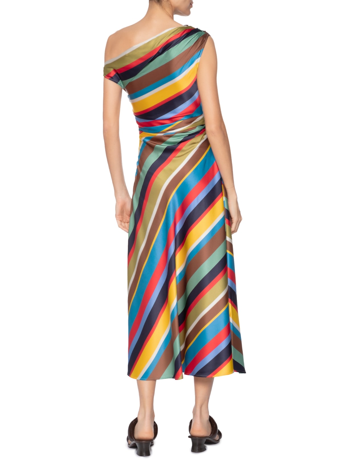 Vestido Phare Seda Azul Staud