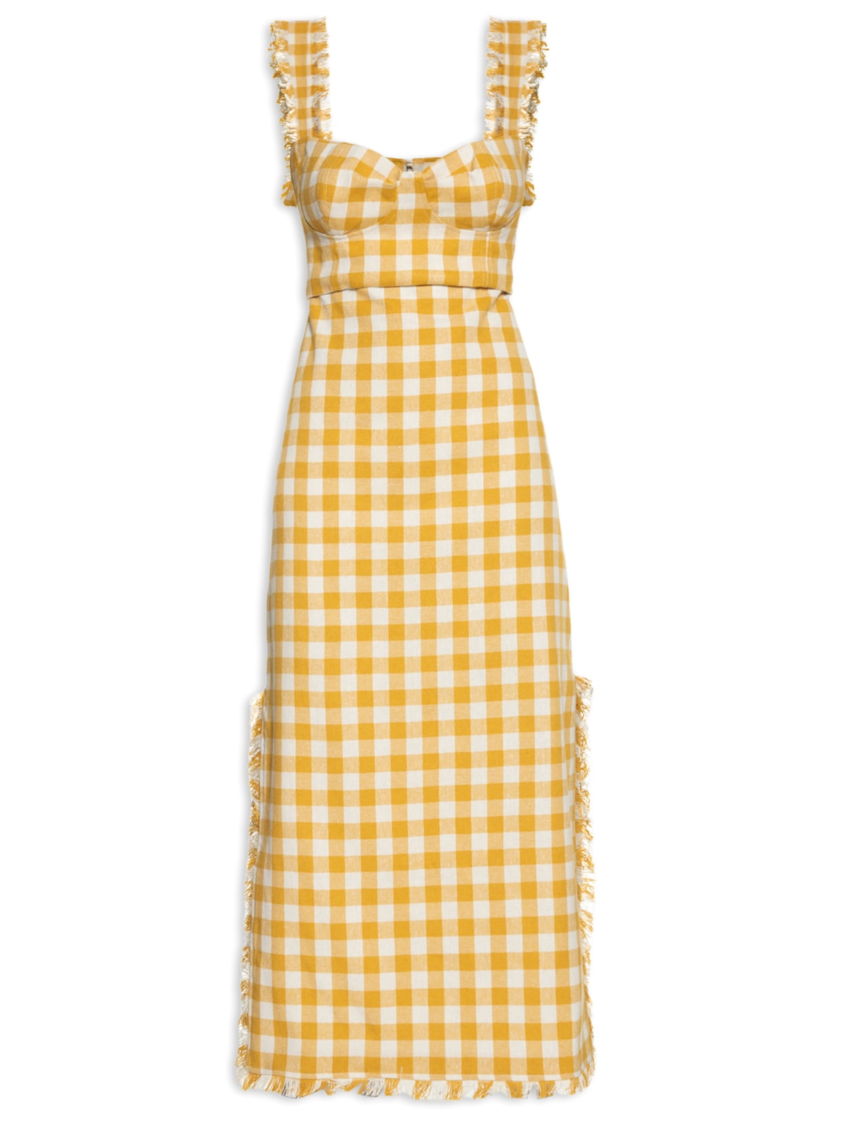 Vestido Piaui Xadrez - Amarelo