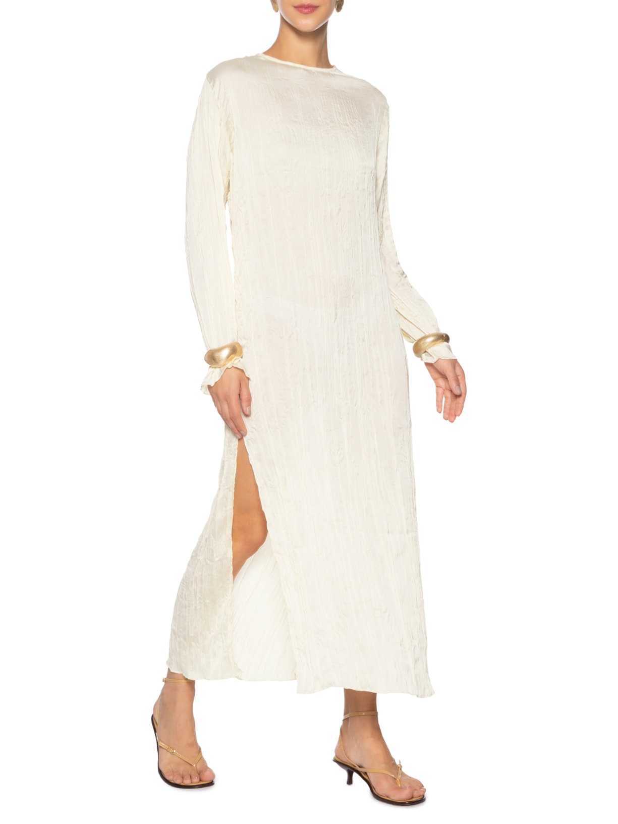 Vestido Pincel Creme Bege Marina Bitu