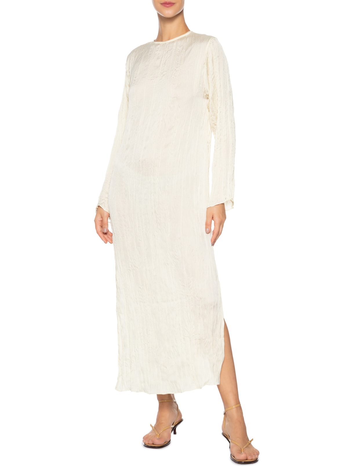 Vestido Pincel Creme Bege Marina Bitu
