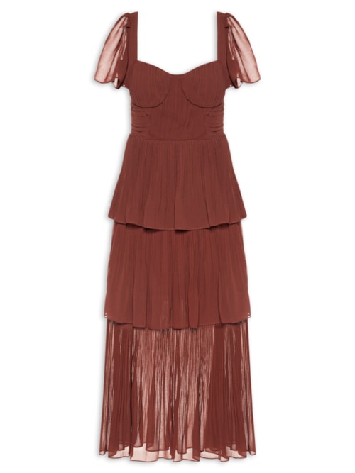 Vestido Pinina - Marrom
