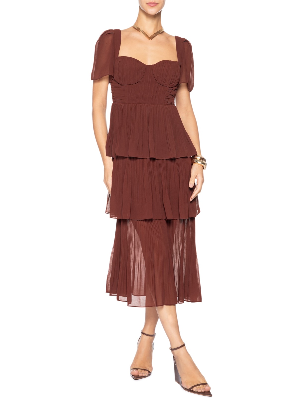 Vestido Pinina Marrom Bo.bô