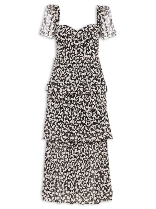 Vestido Pinina Midi - Preto