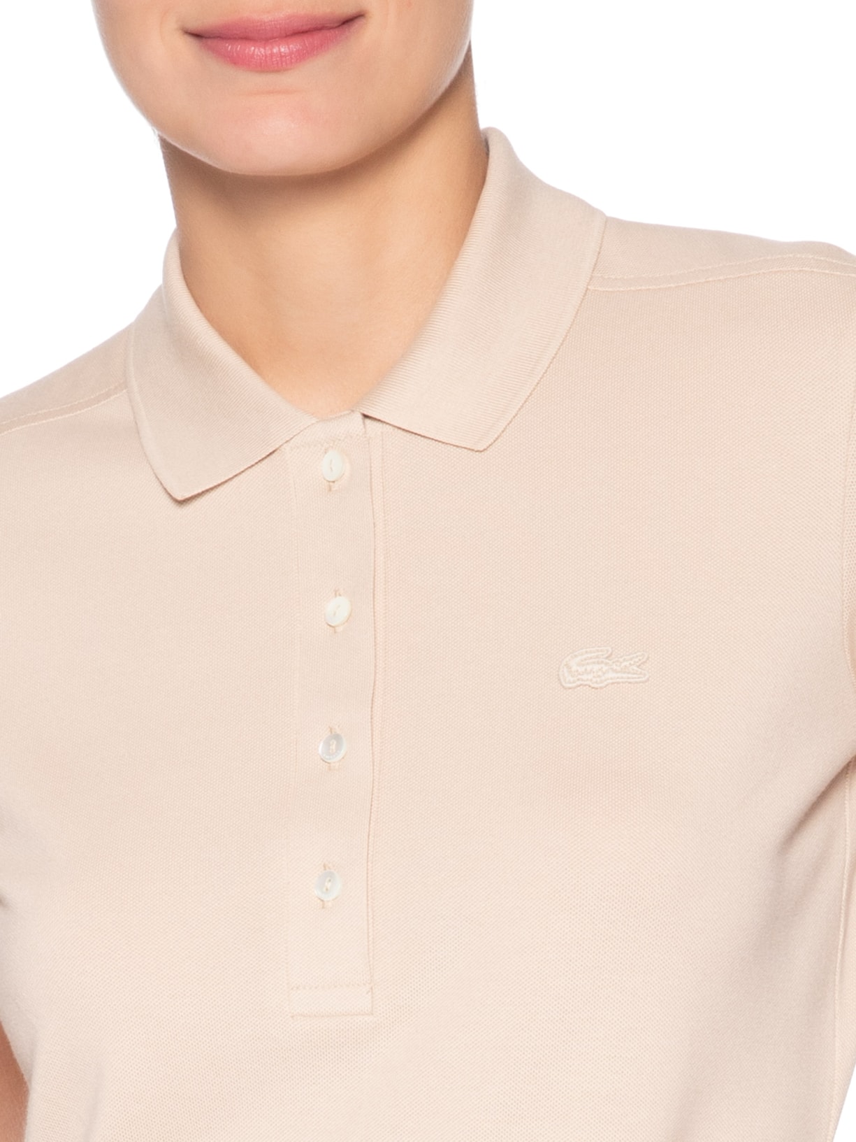 Vestido Piquet Bege Lacoste