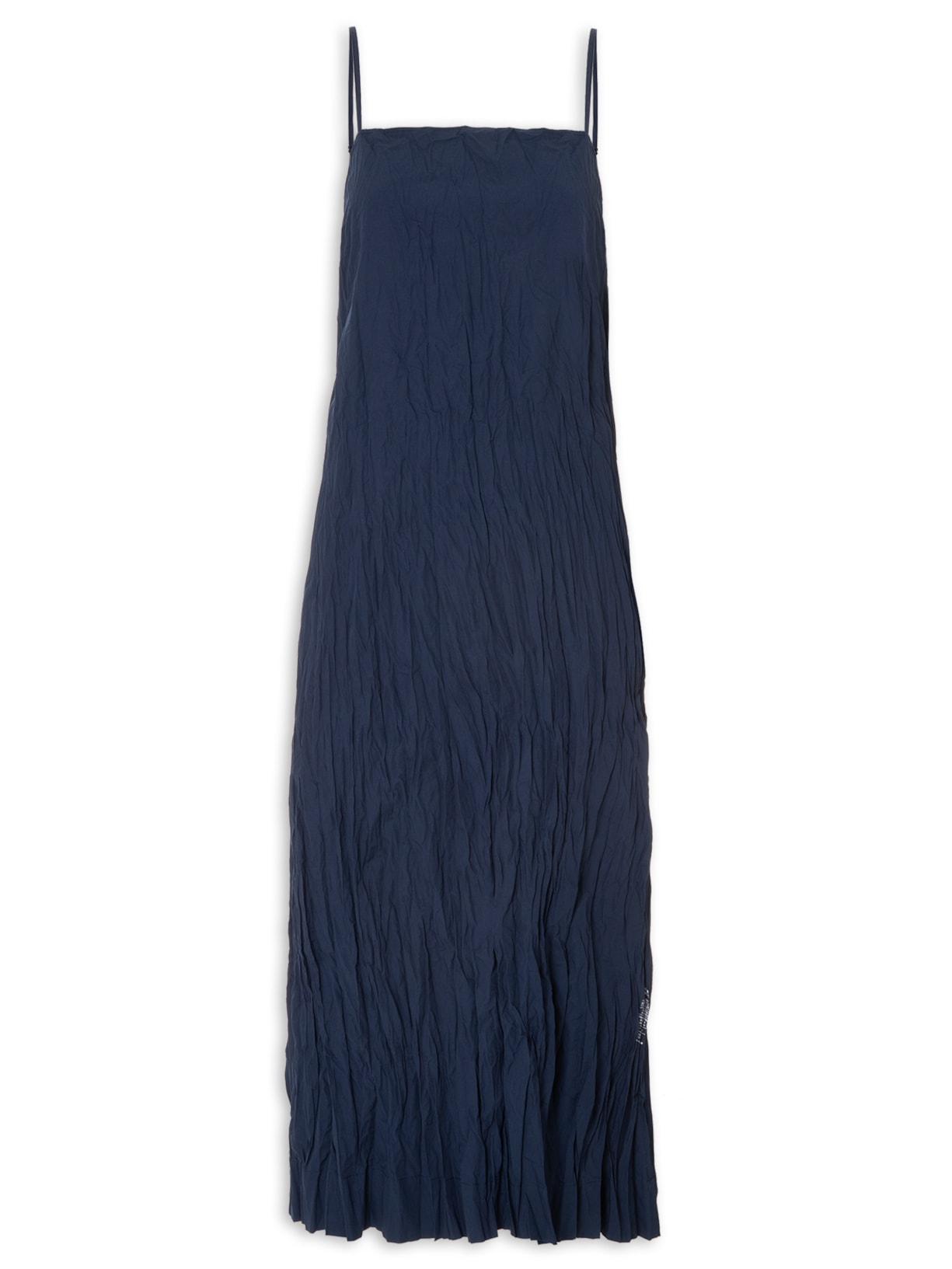 Vestido Pleat Midi - Azul