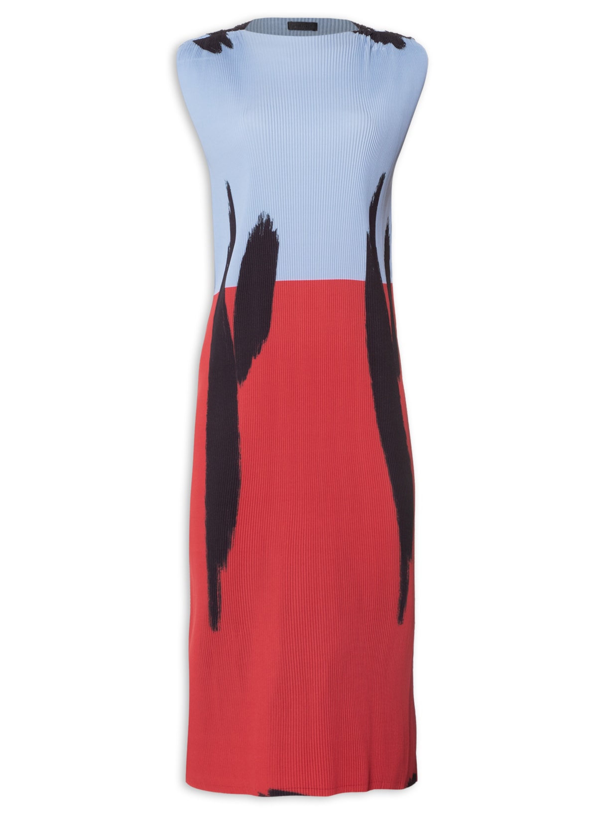 Vestido Plissado Fiery - Azul