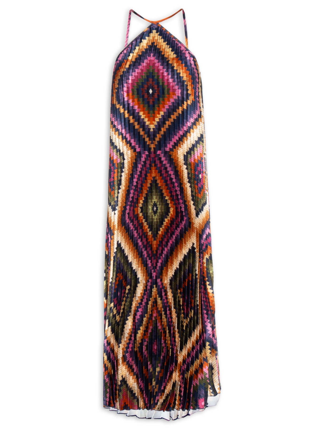 Vestido Plissado Pretti Rosa Farm