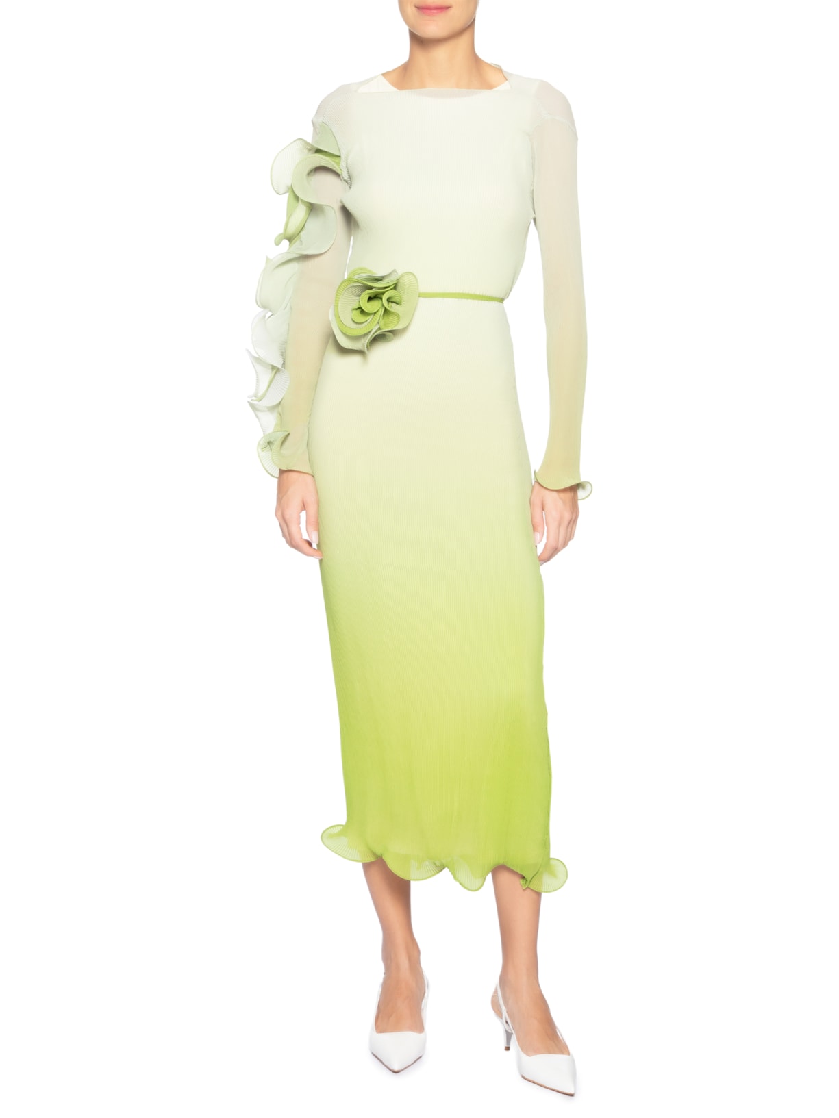 Vestido Plissado Sienna Verde Lo De Lui