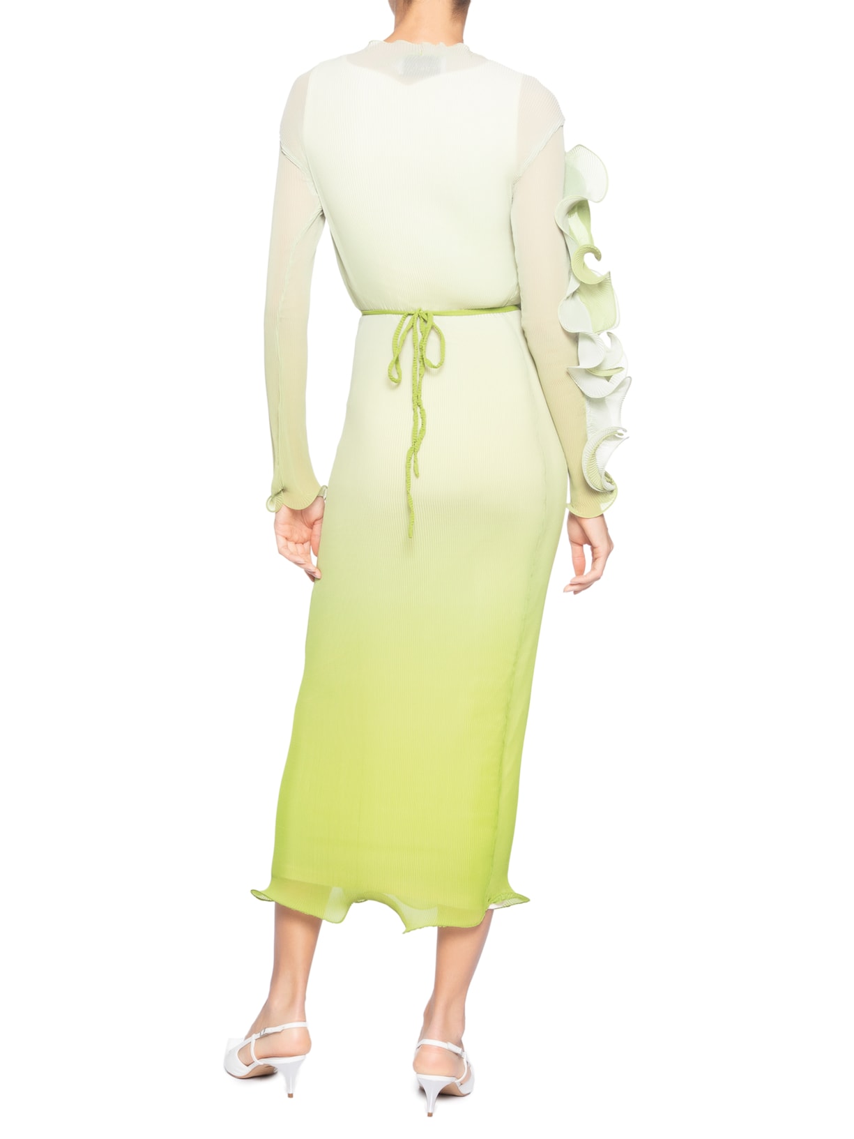 Vestido Plissado Sienna Verde Lo De Lui