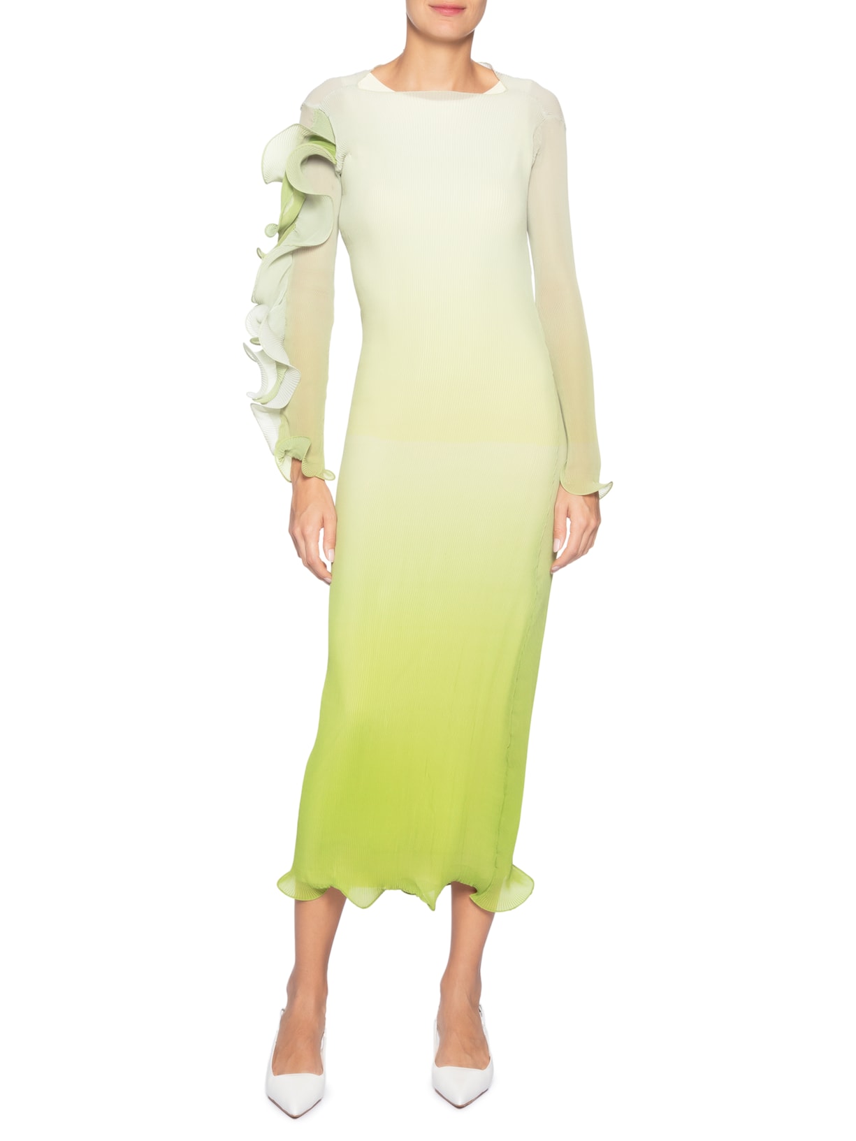 Vestido Plissado Sienna Verde Lo De Lui