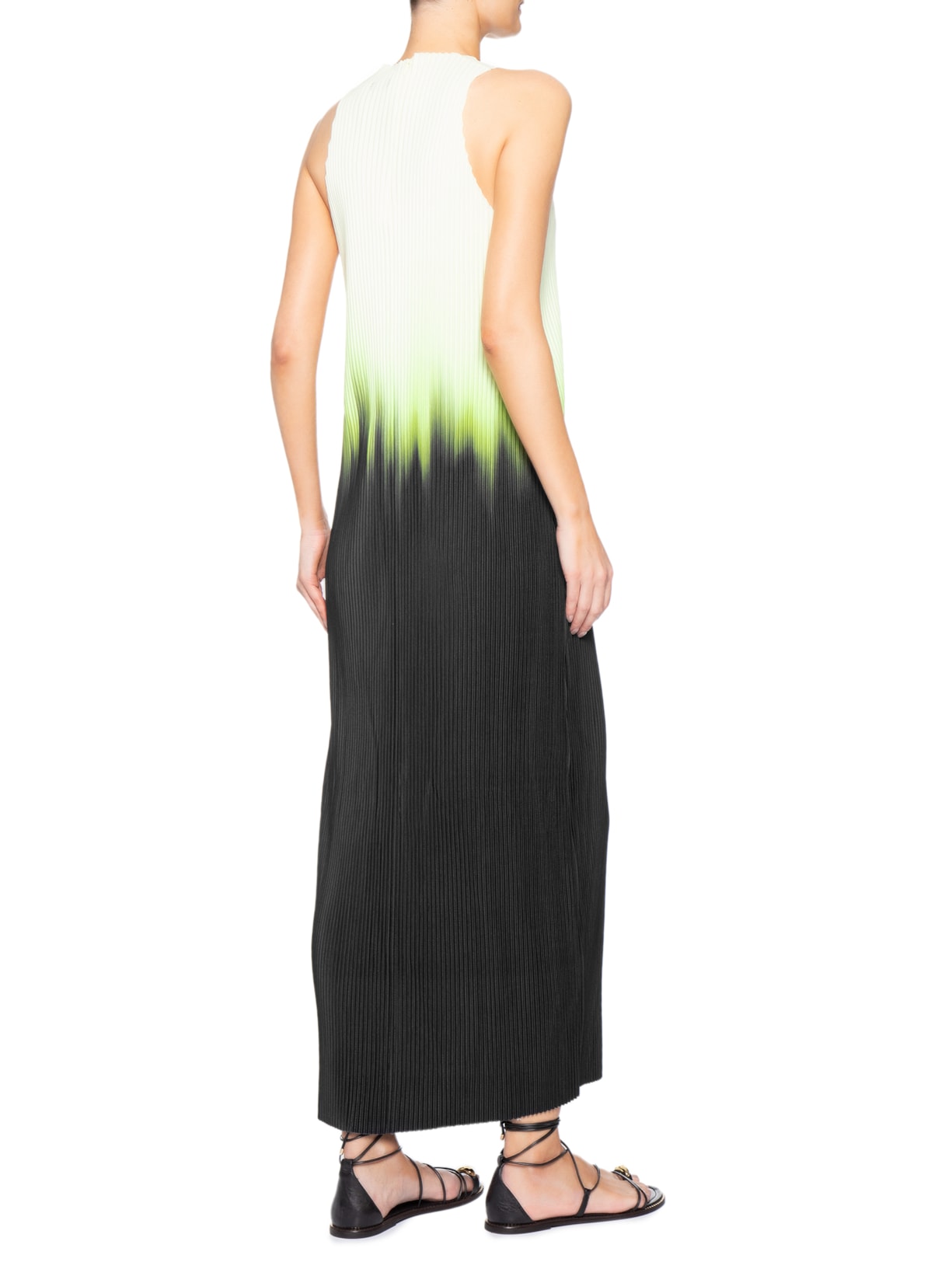 Vestido Plisse Blurred Neon Preto Osklen
