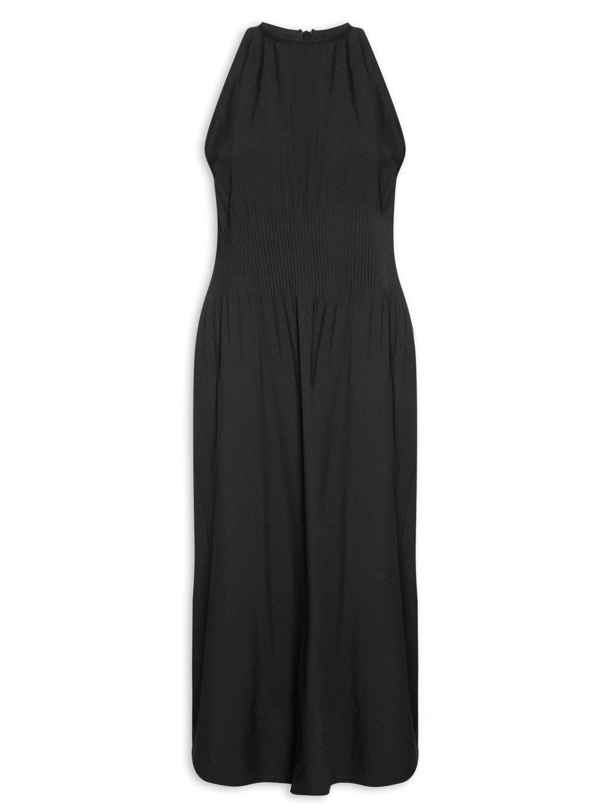 Vestido Plisse Nadador - Preto