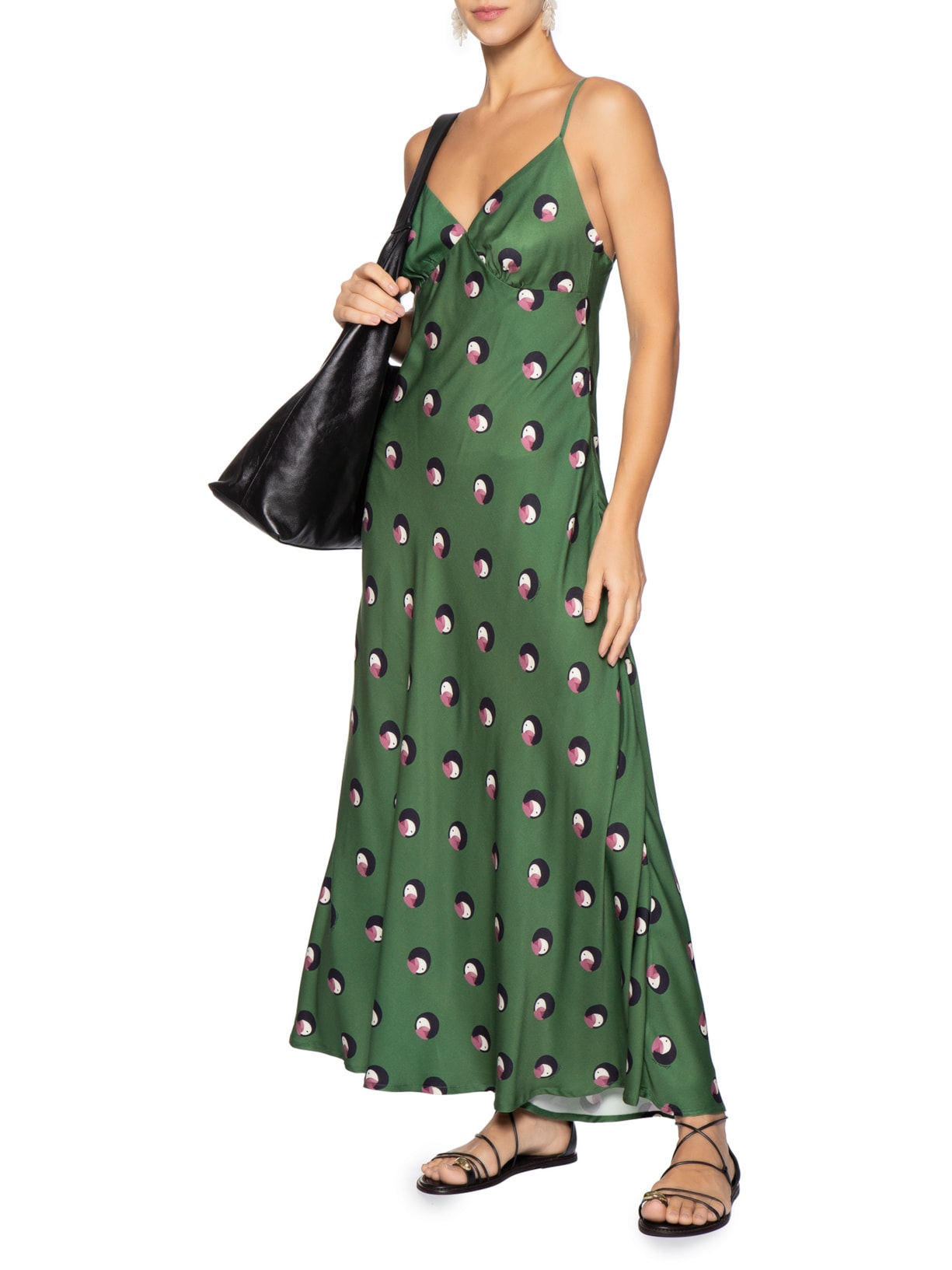 Vestido Poá Ararinha Verde Farm