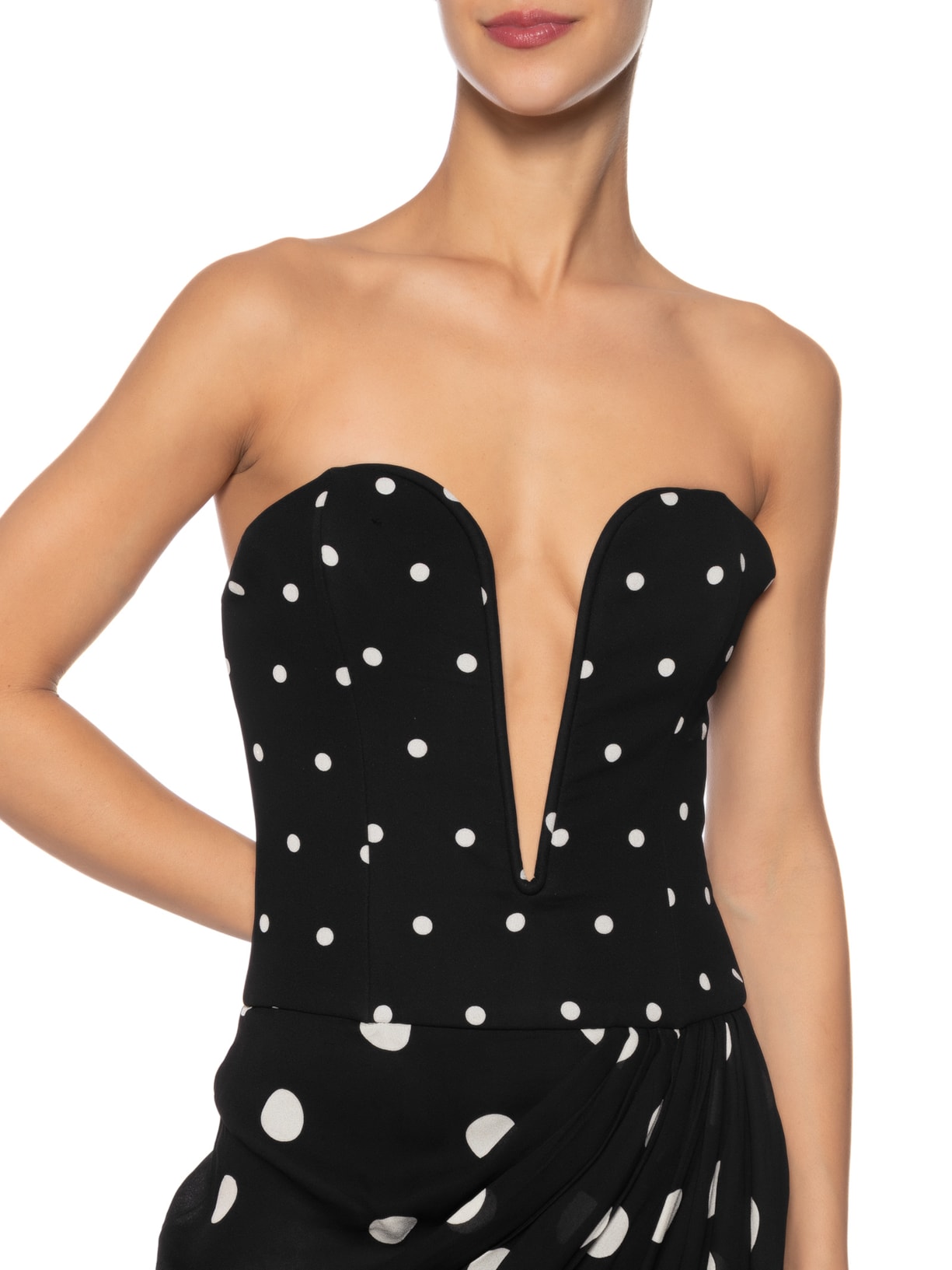 Vestido Poá Busto Preto Adriana Degreas