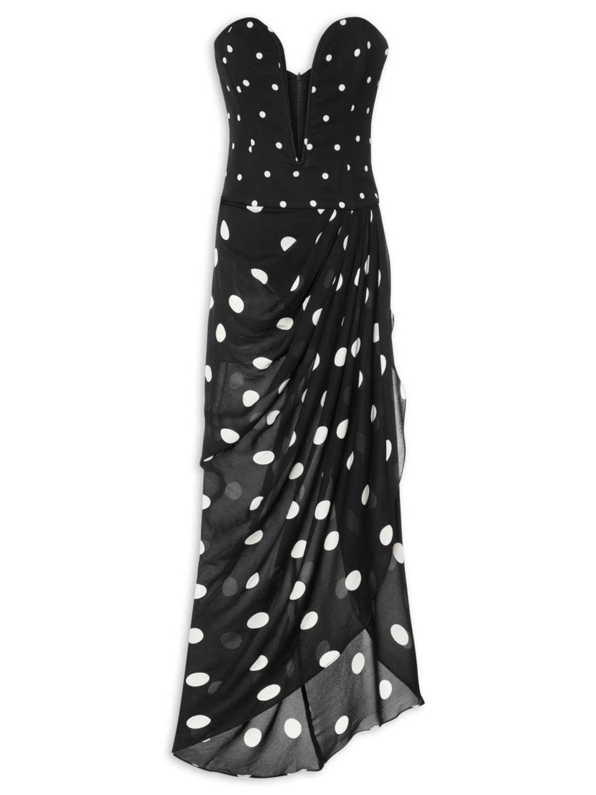 Vestido Poá Busto - Preto