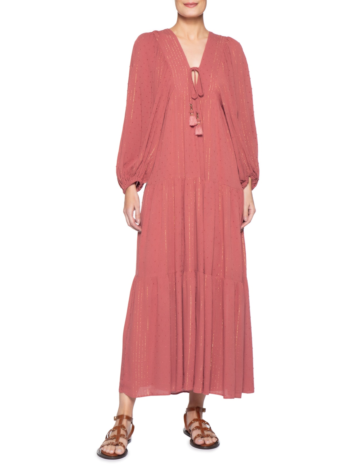 Vestido Poá Lurex Rosa Dress To